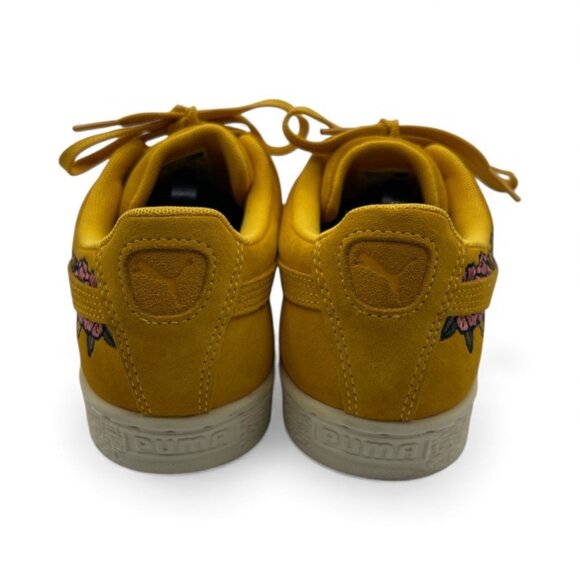 Puma Suede Classic TOL Embroidery Floral Golden Yellow 370245 01 Womens Size 9.5 - Picture 5 of 7